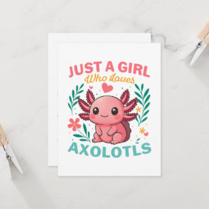 Convite Apenas uma garota que ama axolotes
