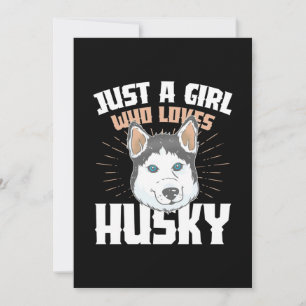 Convite Apenas Uma Garota Que Ama Husky
