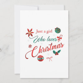 Convite Apenas uma Garota que Ama o Natal