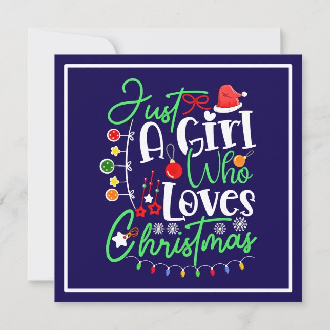 Convite Apenas Uma Garota Que Ama O Natal (Frente)