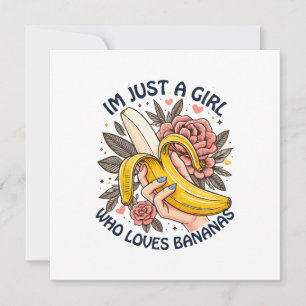 Convite Apenas Uma Menina Que Ama Bananas 