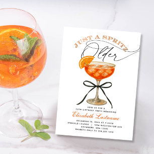 Convite Aperol Spritz Só Mais um Spritz Aniversário
