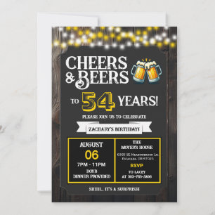 Convite Aplaudindo e Bebendo Cerveja por 54 Anos de Surpre