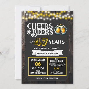 Convite Aplaudindo e Cervejas por 47 Anos de Surpresa no Q