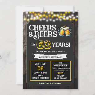Convite Aplaudindo e Cervejas por 63 Anos de Surpresa no Q