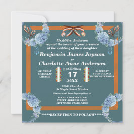 Convite Apoiador de Sonhos Florais Elegante Casamento Pers