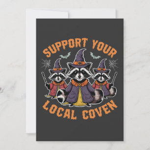 Convite Apoie Sua Aquelar Local Arisco Guaxinim de Hallowe