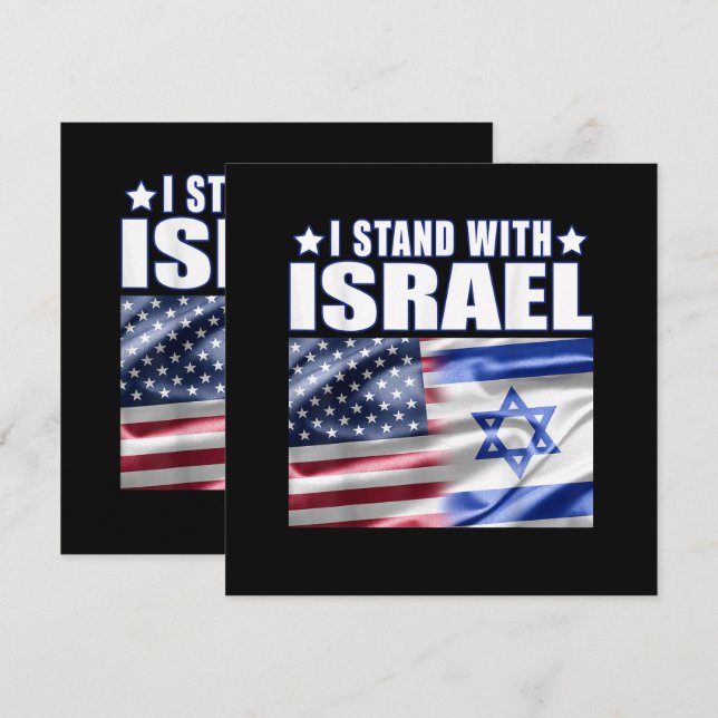 Convite Apoio a Israel Eu Estou com Israel  (Frente/Verso)