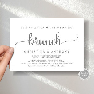 Convite Após O Brunch De Casamento, Convidado Rustic Elope