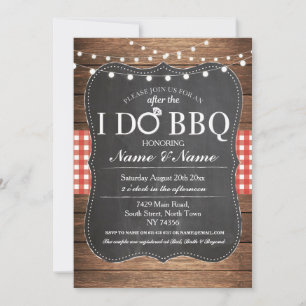 Convite Após O Tema "I Do CHURRASCO Posto Casamento"