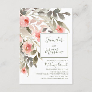 Convite Após Wedding a aguarela da refeição matinal cor