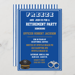 Convite Aposentação Engraçada pela Polícia