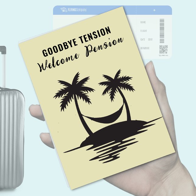 Convite Aposentadoria Adeus tenda Árvore de palma Hammock (Criador carregado)