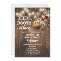 Aposentadoria Beers Boots & Cheers Western Party