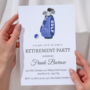 Convite Aposentadoria com Tema de Golfe