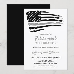 Convite Aposentadoria de Oficial Correcional A Fina Linha 