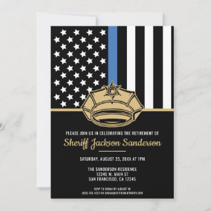 Convite Aposentadoria de Xerife da Polícia Força Policial