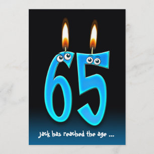 Convite Aposentadoria no partido 65 com globos oculares