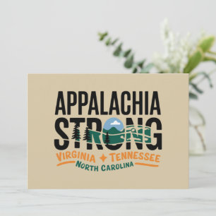 Convite Appalachia Strong Mountain Outdoors Caminhando NC
