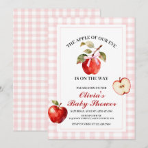 Apple Laço Rosa Coquette Baby Shower