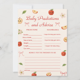 Convite Apple of My Eye Chá de fraldas Predictions and Adv