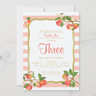 Convite Apple of Our Eye Aniversário