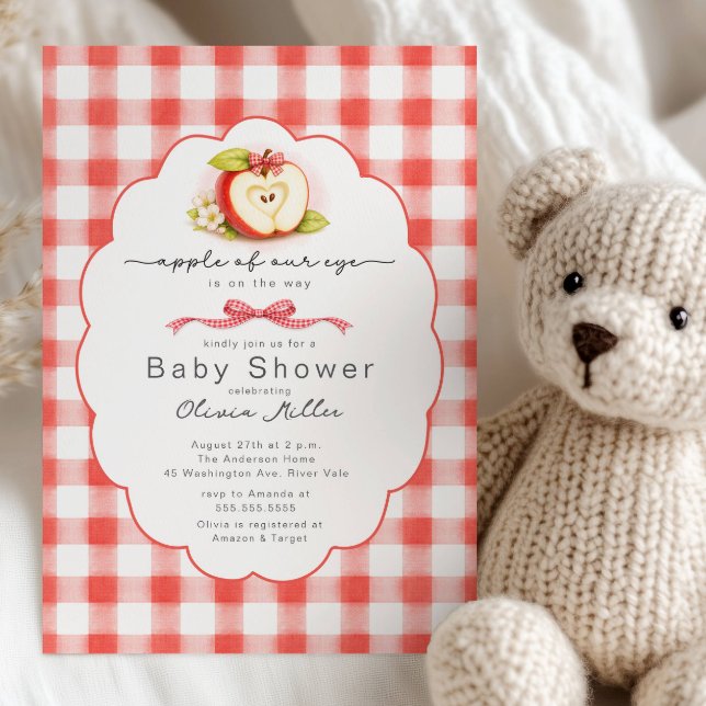 Convite Apple of Our Eye Baby Shower Invitation (Criador carregado)