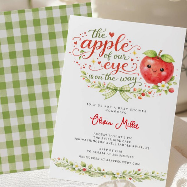 Convite Apple of Our Eye Baby Shower Invite (Criador carregado)