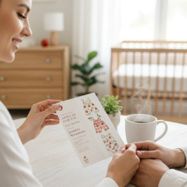 Convite Apple of Our Eye Chá de fraldas de aquarela modern