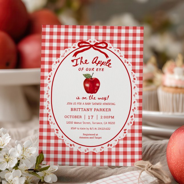 Convite Apple of Our Eye Fall Apple Baby Shower (Criador carregado)