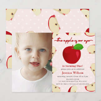 Convite Apple of Our Eye Photo First Birthday