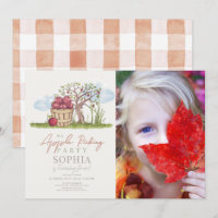 Apple Picking Basket & Apple Tree Birthday Foto de