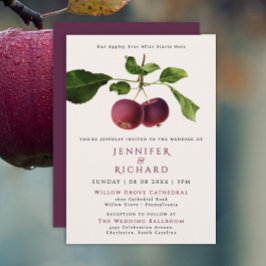 Convite Apple Rustic Elegante Burgundy Depois De Casamento
