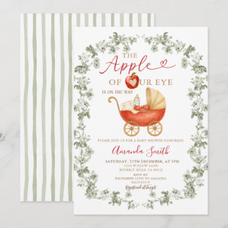 Convite Apple Sage da nossa Carruagem Chá de fraldas