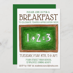 Convite Apreciação do Professor de Chalkboard na Sala de A