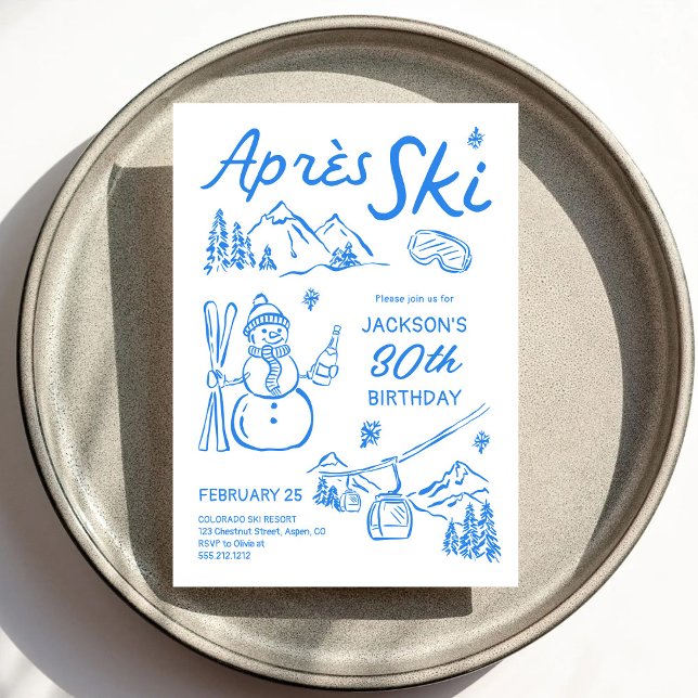 Convite Après Ski Birthday Ski Party Invitation (Criador carregado)