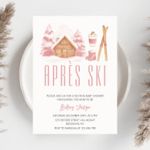 Apres Ski Pink Chá de fraldas De Inninho De Invern