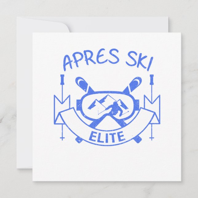 Convite Apres Ski Skiing Snow Winter Sports Gift (Frente)