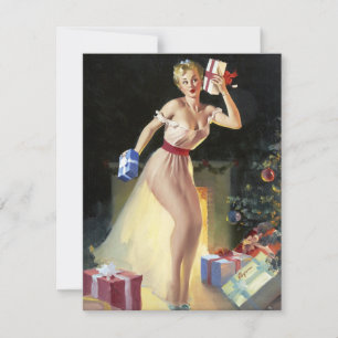 Convite Apresenta pin up sacudindo os presentes