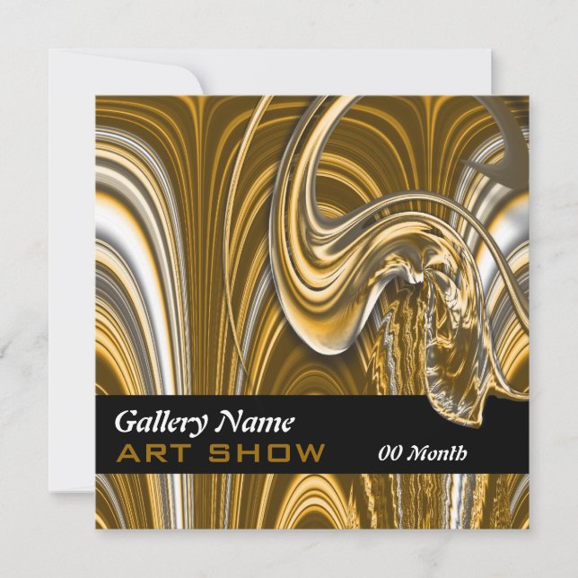 Convite Apresentação da galeria de arte PERSONALIZÁVEL (Frente)