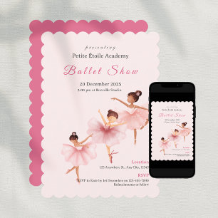 Convite Apresentação de Dança da Escola de Ballet Rosa Inf