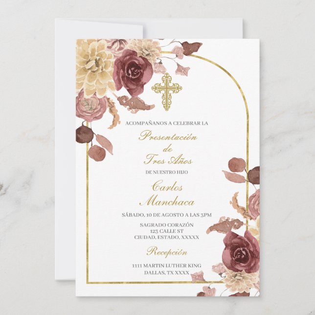 Convite Apresentação de tres años (Frente)