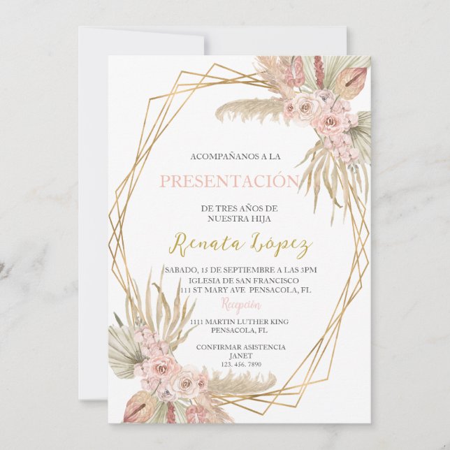 Convite Apresentação de tres anos (Frente)