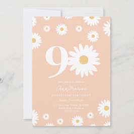 Convite Apricot Daisy 90 Birthday