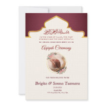 convite aqeqah para gêmeos