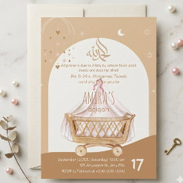 Convite Aqiqah Cerimônia de Nomeação do Bebê Perso