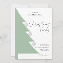 Convite Aqua Green Christmas Serif Gift Joy Holiday Spirit