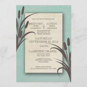 Convite Aqua Lake Wedding