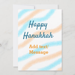 Convite Aqua laranja feliz Hanukkah adicionar nome mensage