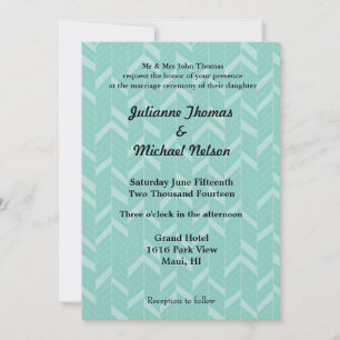 Convite Aqua Mint Abstrato Wedding